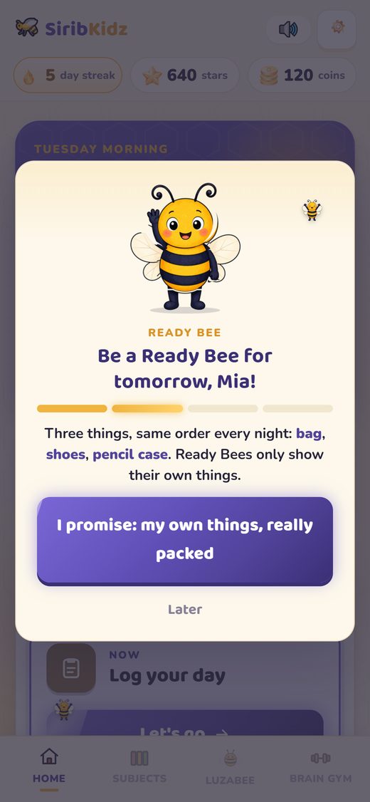 The Ready Bee night ritual
